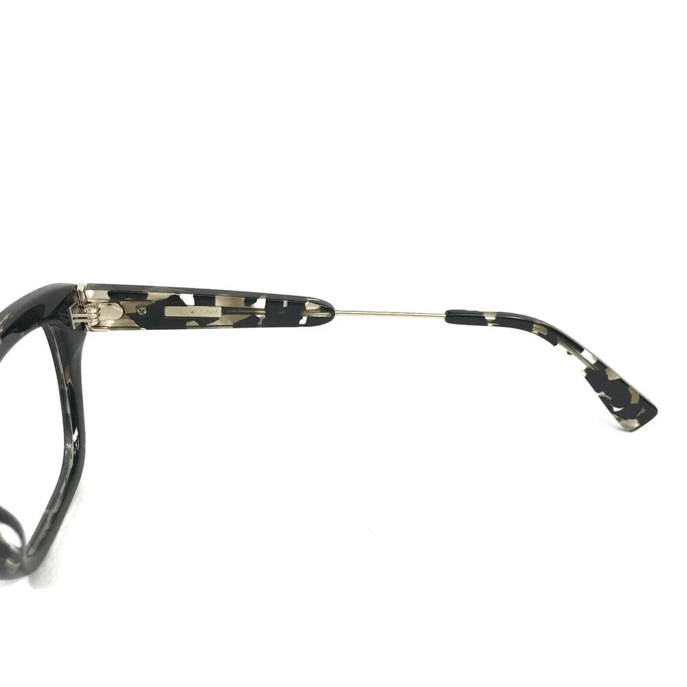 Derek Lam Eyeglasses Frames 261 BLKMB Black Tortoise Silver Thick Rim 50-19-140